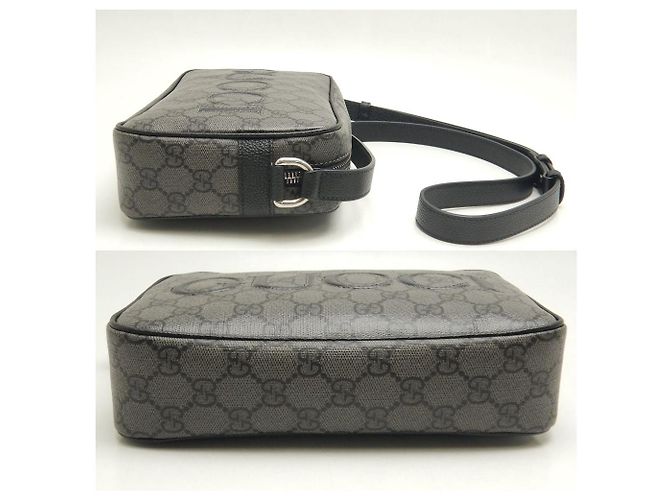 Mini Borsa a Spalla Gucci GG Supreme in Tela Nero - vista 4