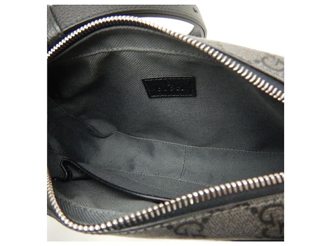 Mini Borsa a Spalla Gucci GG Supreme in Tela Nero - vista 8