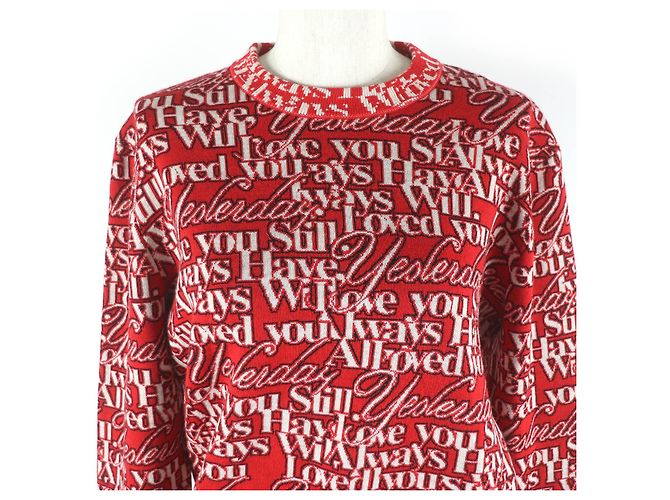 Suéter de punto rojo con estampado Balenciaga XS Roja - vista 2