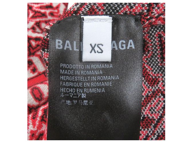 Suéter de punto rojo con estampado Balenciaga XS Roja - vista 6