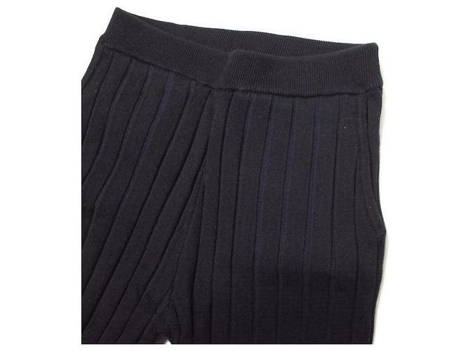 & Other Stories Pantaloni AILA Rib Neri 1204-06007 Nero Blu navy - vista 3