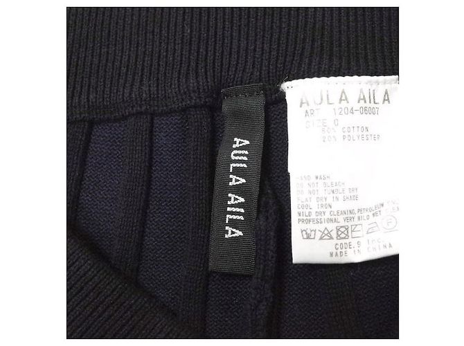 & Other Stories Pantaloni AILA Rib Neri 1204-06007 Nero Blu navy - vista 6