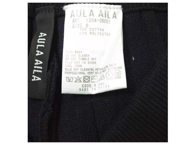 & Other Stories Pantaloni AILA Rib Neri 1204-06007 Nero Blu navy - vista 7