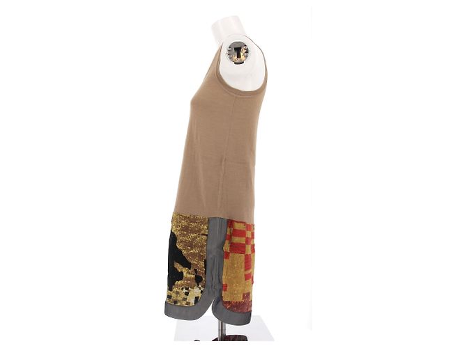 Givenchy Beige Strickkleid mit bunten Mustern Braun - Ansicht 4