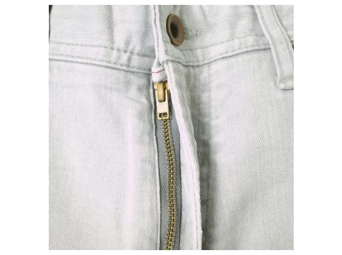 & Other Stories Pantalones de mezclilla boyfriend tapered de algodón elástico Gris - vista 4