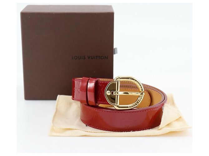 Cinturón Monogram Vernis Louis Vuitton M6980 Roja - vista 13