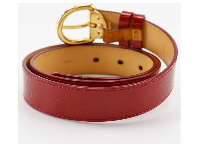 Cinturón Monogram Vernis Louis Vuitton M6980 Roja - vista 3