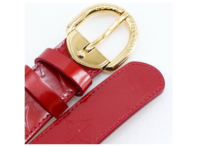Cinturón Monogram Vernis Louis Vuitton M6980 Roja - vista 4