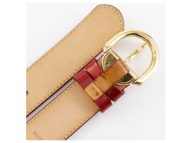 Cinturón Monogram Vernis Louis Vuitton M6980 Roja - vista 5
