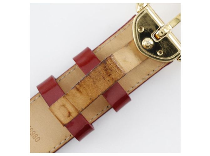 Cinturón Monogram Vernis Louis Vuitton M6980 Roja - vista 9