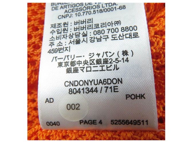 Céline Burberry Rayon V-Ausschnitt Mesh Tunika Kleid Orange S - Ansicht 9