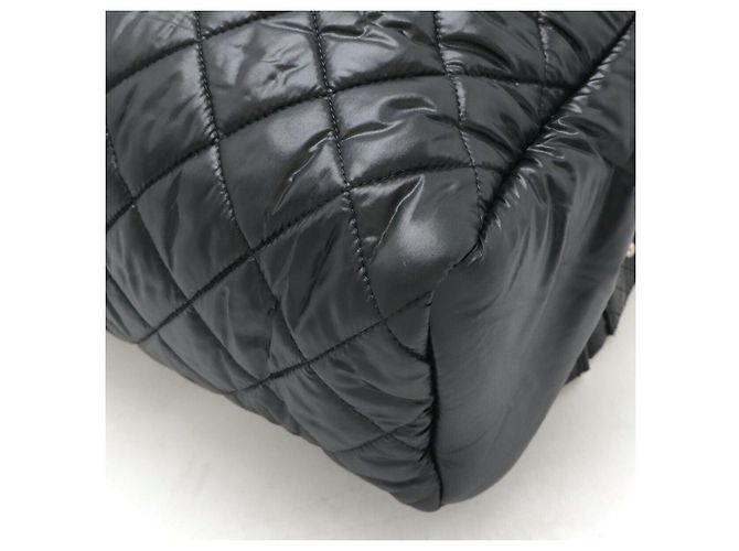 Chanel Coco Cocoon Nylon-Leder-Rucksack Schwarz Bordeaux - Ansicht 3