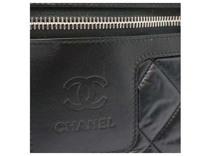 Chanel Coco Cocoon Nylon-Leder-Rucksack Schwarz Bordeaux - Ansicht 4