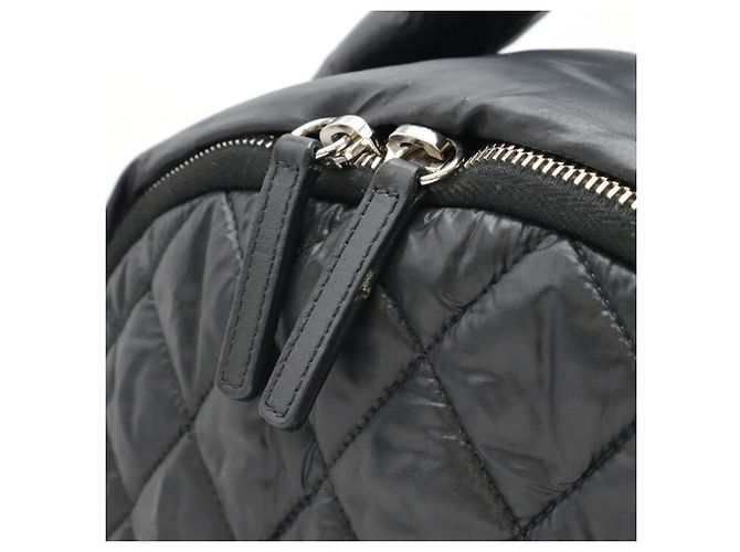 Chanel Coco Cocoon Nylon-Leder-Rucksack Schwarz Bordeaux - Ansicht 5