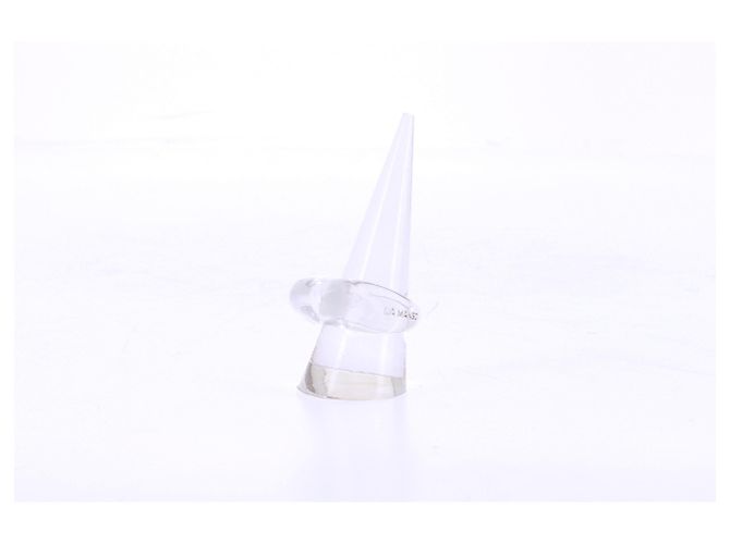 Autre Marque Anello in plastica trasparente Bianco - vista 2
