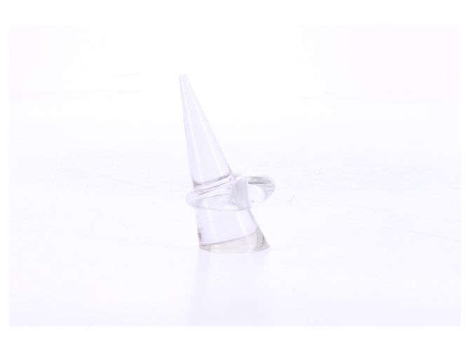 Autre Marque Ring aus transparentem Kunststoff Weiß - Ansicht 4