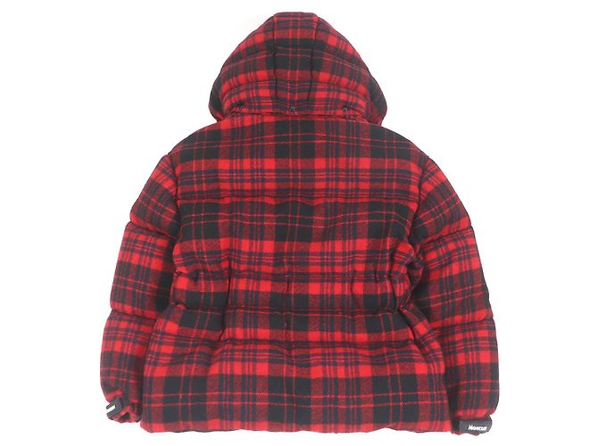 Moncler DANUBE GIUBBOTTO Wool Down Jacket Black Red - view 4