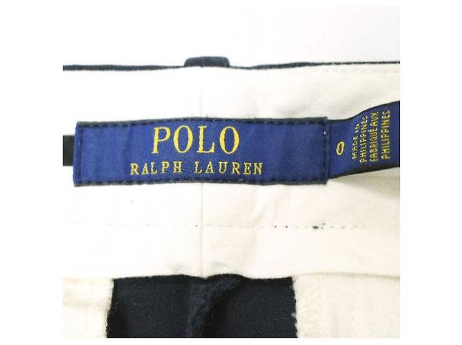 & Other Stories Pantalones de algodón elástico POLO RALPH LAUREN Blanco Azul marino - vista 3