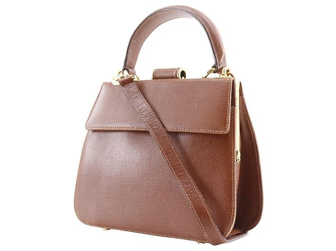 Borsa a spalla in pelle 2WAY di Salvatore Ferragamo Marrone - vista 2