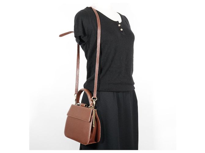 Borsa a spalla in pelle 2WAY di Salvatore Ferragamo Marrone - vista 9