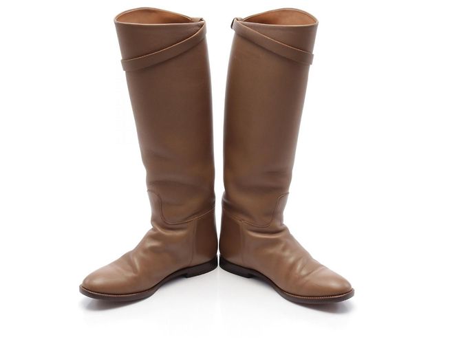Hermès Jumping Kelly Lederstiefel Braun - Ansicht 3