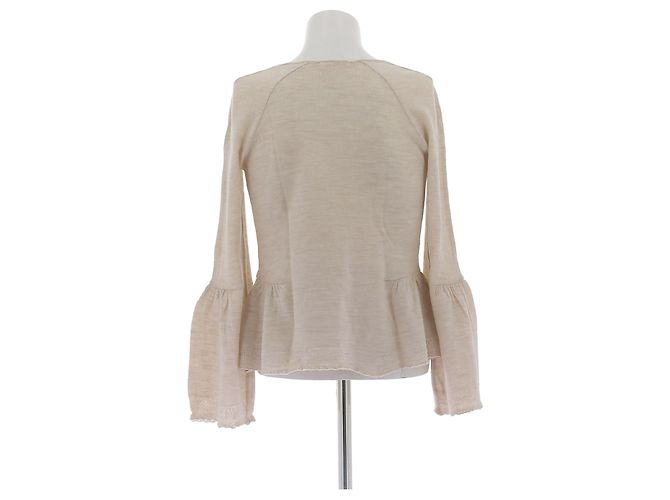 Marni Wollcardigan beige mit Schleife - Ansicht 2