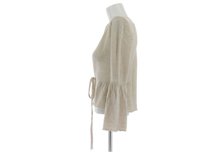 Marni Wollcardigan beige mit Schleife - Ansicht 4