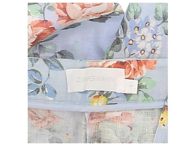Zimmermann Pantalón azul fluido con estampado floral - vista 5