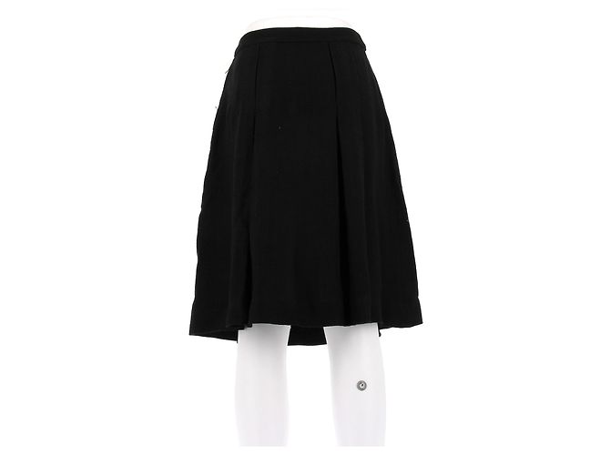 Falda Balenciaga negra de viscosa Negro - vista 2