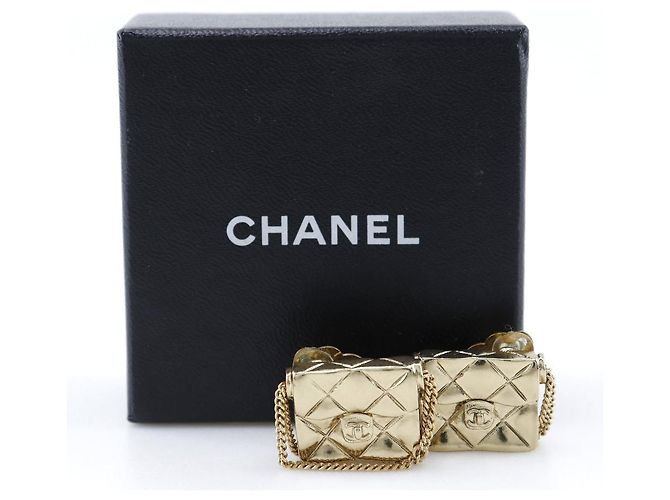 Orecchini Matelassé Placcati Oro Chanel D'oro - vista 8
