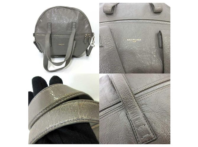 Air Hobo Borsa Boston Hobo in pelle Balenciaga Grigio - vista 3