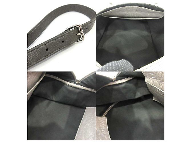 Air Hobo Borsa Boston Hobo in pelle Balenciaga Grigio - vista 4