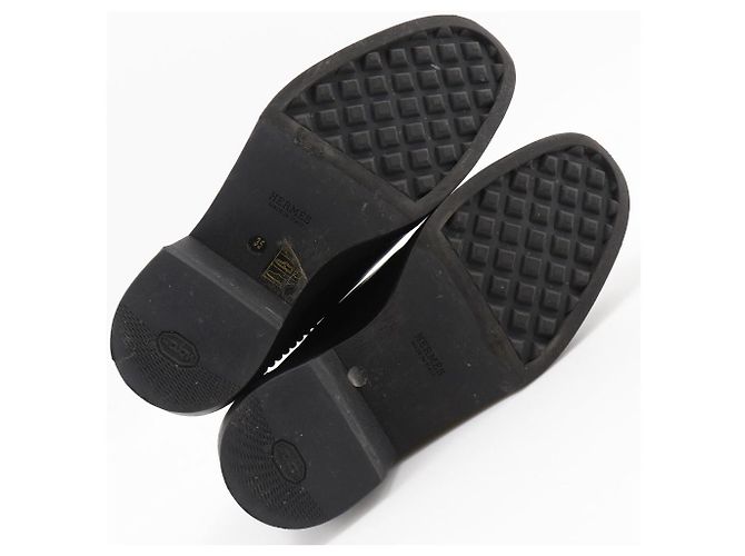 Hermès Stivaletti a caviglia a coste Hermes neri Nero - vista 5