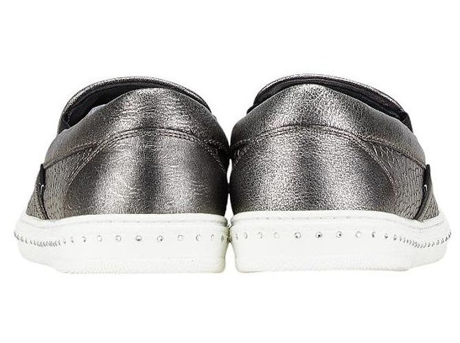 Sneakers slip-on in pelle GROVE con stampa coccodrillo e strass di Jimmy Choo - vista 3