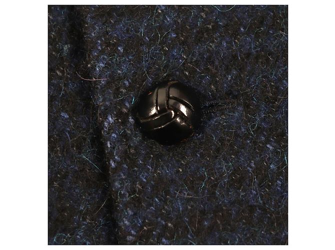& Other Stories Abrigo de cuadros de lana, alpaca, mohair y seda RING JACKET Azul Azul marino - vista 5