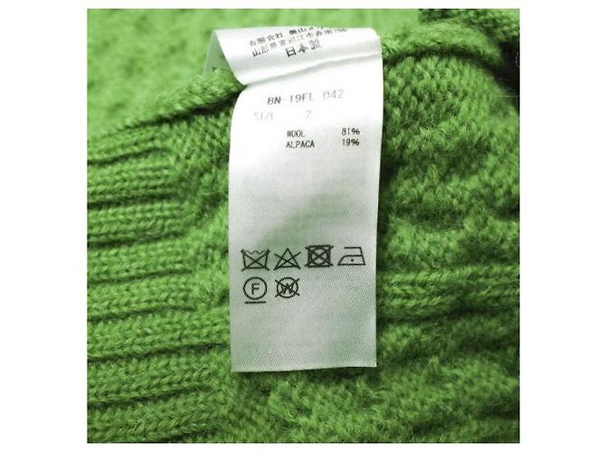 & Other Stories CÁRDIGAN DE LANA DE ALPACA BATONER x BEAMS BN-19FL-042 Verde - vista 9