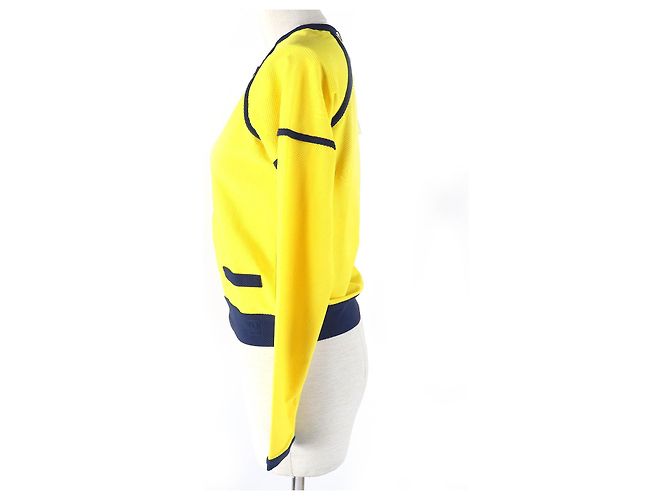 Giacca sportiva vintage Chanel gialla blu navy 36 Giallo - vista 2