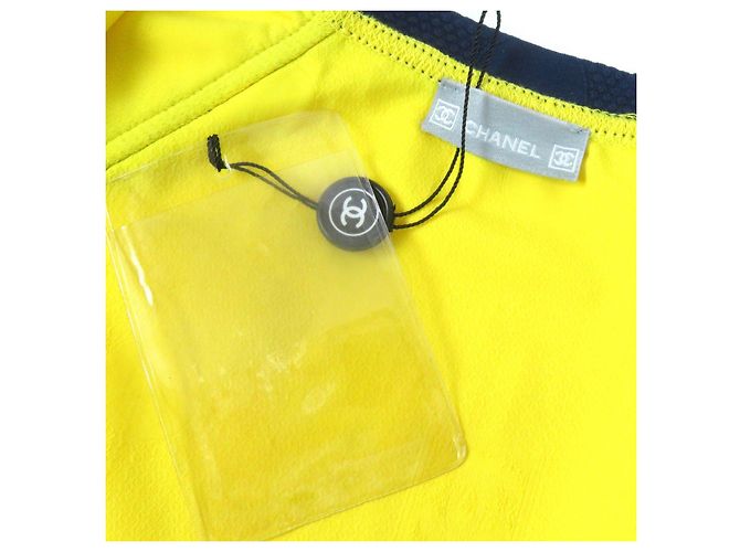 Giacca sportiva vintage Chanel gialla blu navy 36 Giallo - vista 9