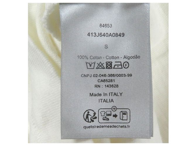 Camiseta de algodón Dior blanca S hombre Blanco - vista 6