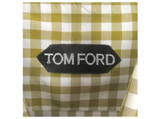 Camisa de cuadros de algodón Tom Ford marrón - vista 5