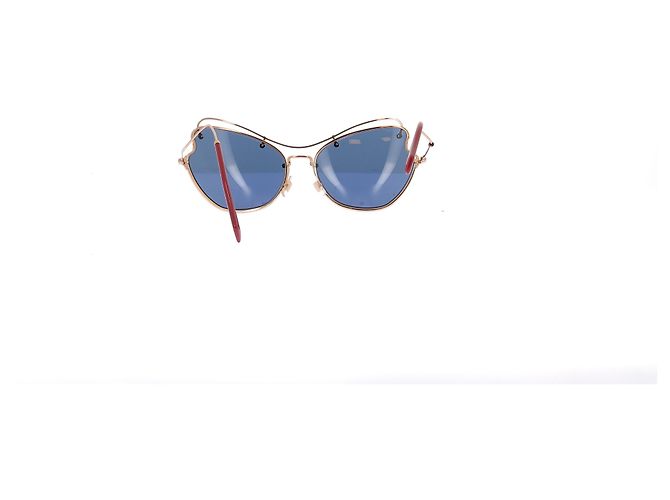 Miu Miu Occhiali da sole "56 RS" dorati D'oro - vista 3