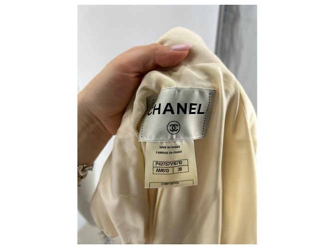 Chanel Woll Trenchcoat weiß - Ansicht 6