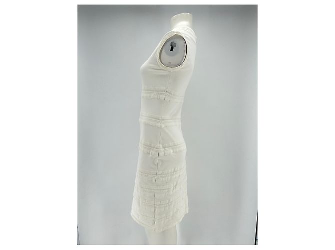 Vestido skater blanco sin mangas Alaïa - vista 4