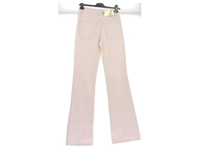 Vaqueros Paco Rabanne Khaki de algodón Talla 34 Caqui - vista 2