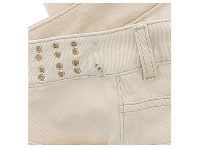 Vaqueros Paco Rabanne Khaki de algodón Talla 34 Caqui - vista 3