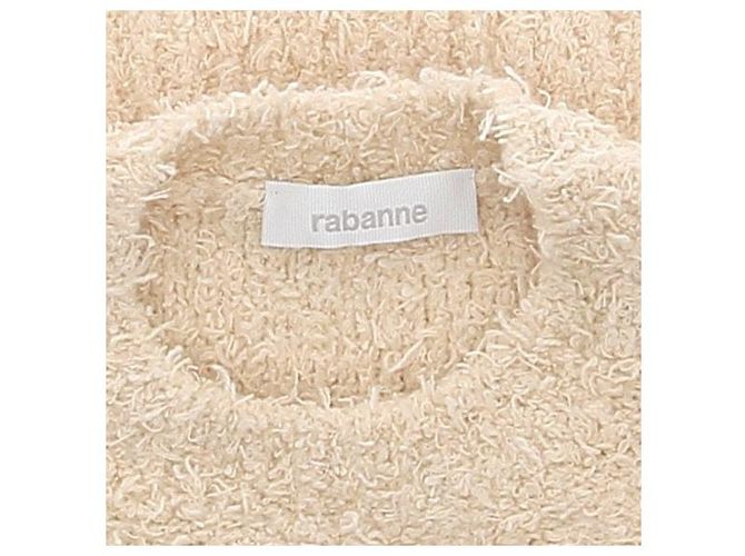 Paco Rabanne Fleece Pullover Creme Baumwolle S Kamel - Ansicht 5