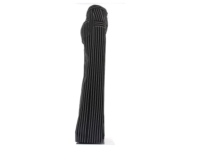 Pantalones Louis Vuitton negros con rayas blancas algodón talla 36 - vista 3