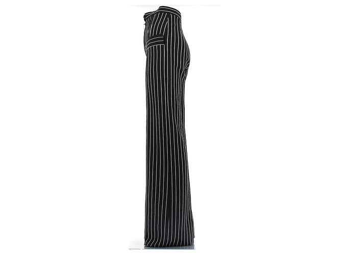 Pantalones Louis Vuitton negros con rayas blancas algodón talla 36 - vista 4