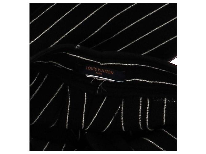 Pantalones Louis Vuitton negros con rayas blancas algodón talla 36 - vista 5