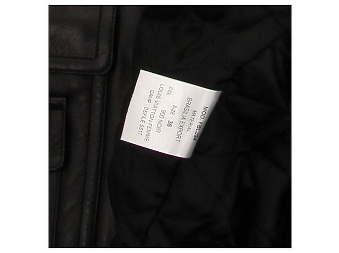 Louis Vuitton Veste en cuir noir - vue 5